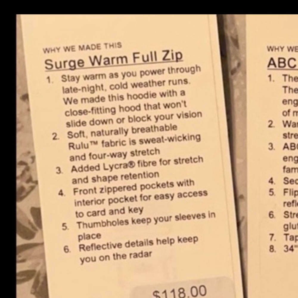 Lululemon Surge warm full zip - Picture 2 of 2